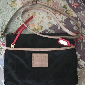 Coach Black and Tan Crossbody Bag